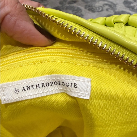 Anthropologie Lime Green Woven Shoulder Bag - Picture 6 of 8